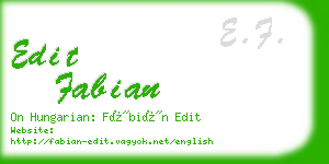 edit fabian business card